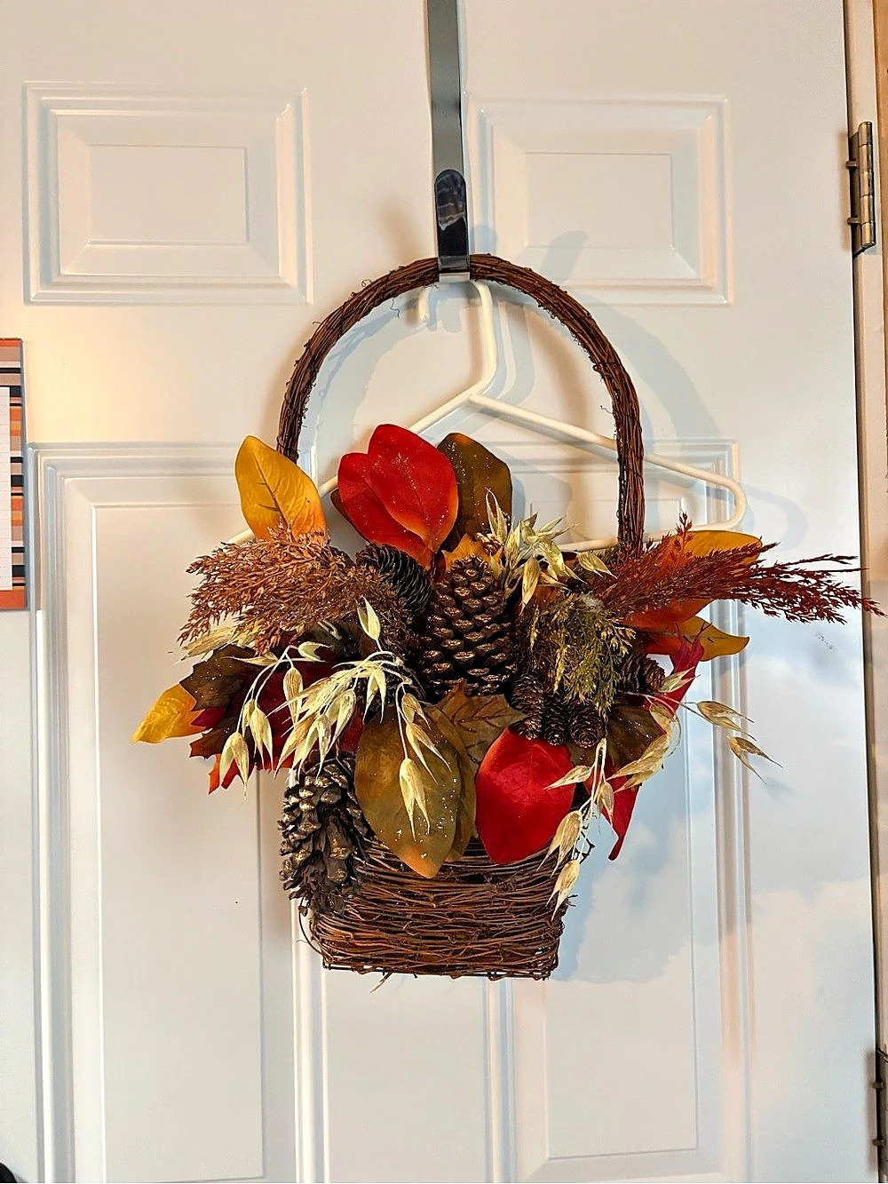 Autumn Harvest Wall Basket Wreath